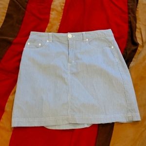 Light blue and white skirt